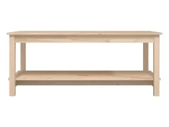 Mesa de centro de madera maciza de pino 110x55x45 cm
