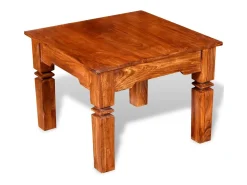 Mesa de centro de madera maciza 60x60x45 cm
