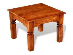 Mesa de centro de madera maciza 60x60x45 cm