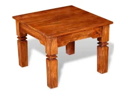 Mesa de centro de madera maciza 60x60x45 cm