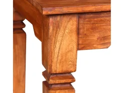 Mesa de centro de madera maciza 60x60x45 cm