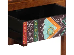 Mesa de centro de madera maciza de acacia 90x50x40 cm