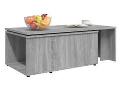 Mesa de centro de madera contrachapada gris Sonoma 150x50x35 cm