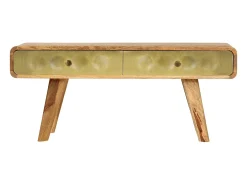 Mesa de centro de madera maciza de mango 90x50x40 cm