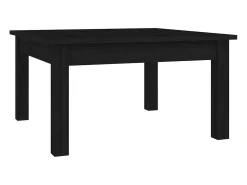 Mesa de centro de madera maciza de pino negro 55x55x30 cm