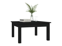 Mesa de centro de madera maciza de pino negro 55x55x30 cm