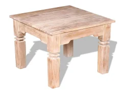 Mesa de centro de madera de acacia 60x60x45 cm