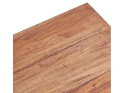 Mesa de centro de madera maciza reciclada 60x45x23 cm