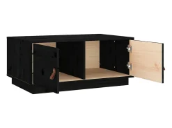 Mesa de centro de madera maciza de pino negro 80x50x35 cm