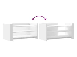 Mesa de centro de madera de ingeniería blanca 100x50x50 cm