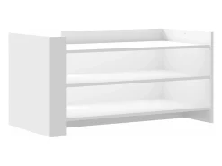 Mesa de centro de madera de ingeniería blanca 100x50x50 cm