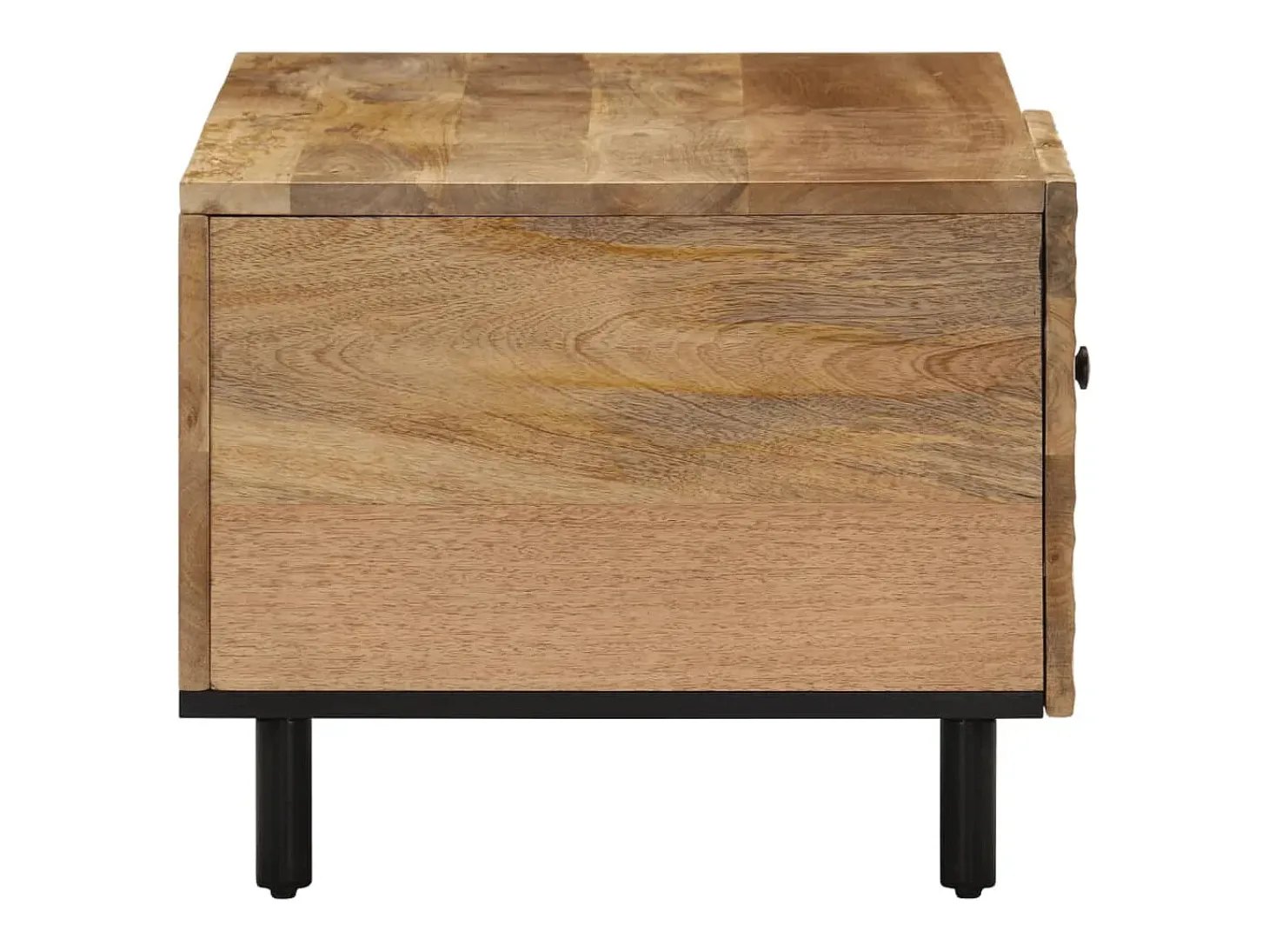 Mesa de centro de madera maciza de mango 80x50x40 cm
