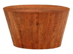 Mesa de centro de madera maciza de mango rugosa Ø 52x30 cm