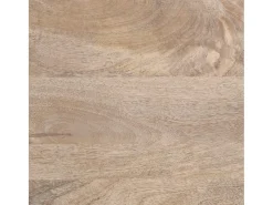 Mesa de centro de madera maciza de mango blanca 80x51x40 cm