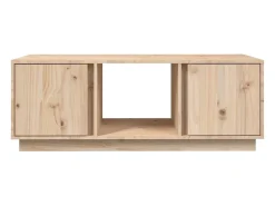 Mesa de centro de madera maciza de pino 110x50x40 cm