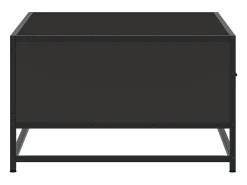 Mesa de centro de madera ingeniería y metal negro 90x57x35 cm