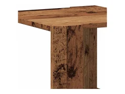 Mesa de centro de madera contrachapada envejecida 40x40x30 cm