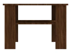 Mesa de centro de madera contrachapada roble marrón 60x60x42 cm