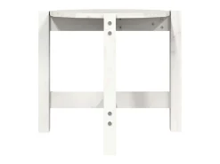 Mesa de centro de madera maciza de pino blanco Ø52,5x45 cm