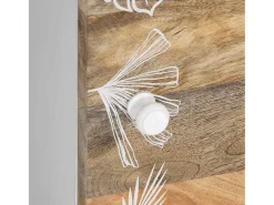 Mesa de centro de madera maciza de mango 80x50x40 cm