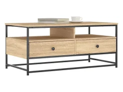 Mesa de centro de roble Sonoma 100x51x45 cm madera de ingeniería