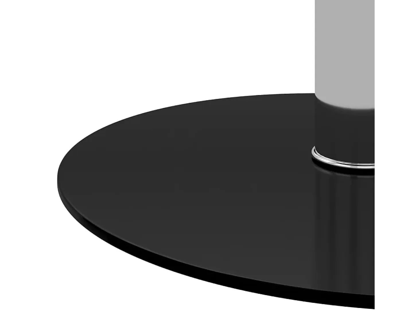 Mesa de centro de vidrio templado negro 40 cm