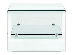 Mesa de centro de vidrio templado transparente 50x45x33 cm
