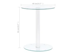 Mesa de centro de vidrio templado transparente 40 cm ES15779