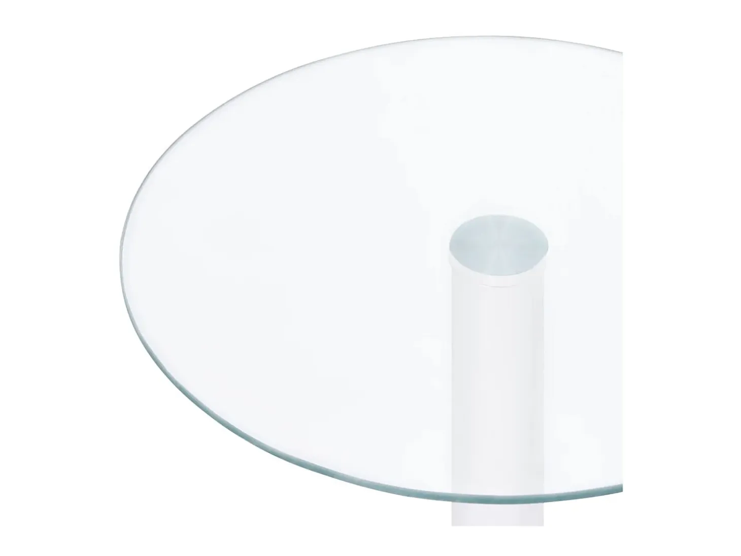 Mesa de centro de vidrio templado transparente 40 cm ES15779
