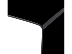 Mesa de centro de vidrio templado negro 98x45x31 cm