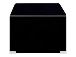 Mesa de centro de vidrio templado negro 98x45x31 cm