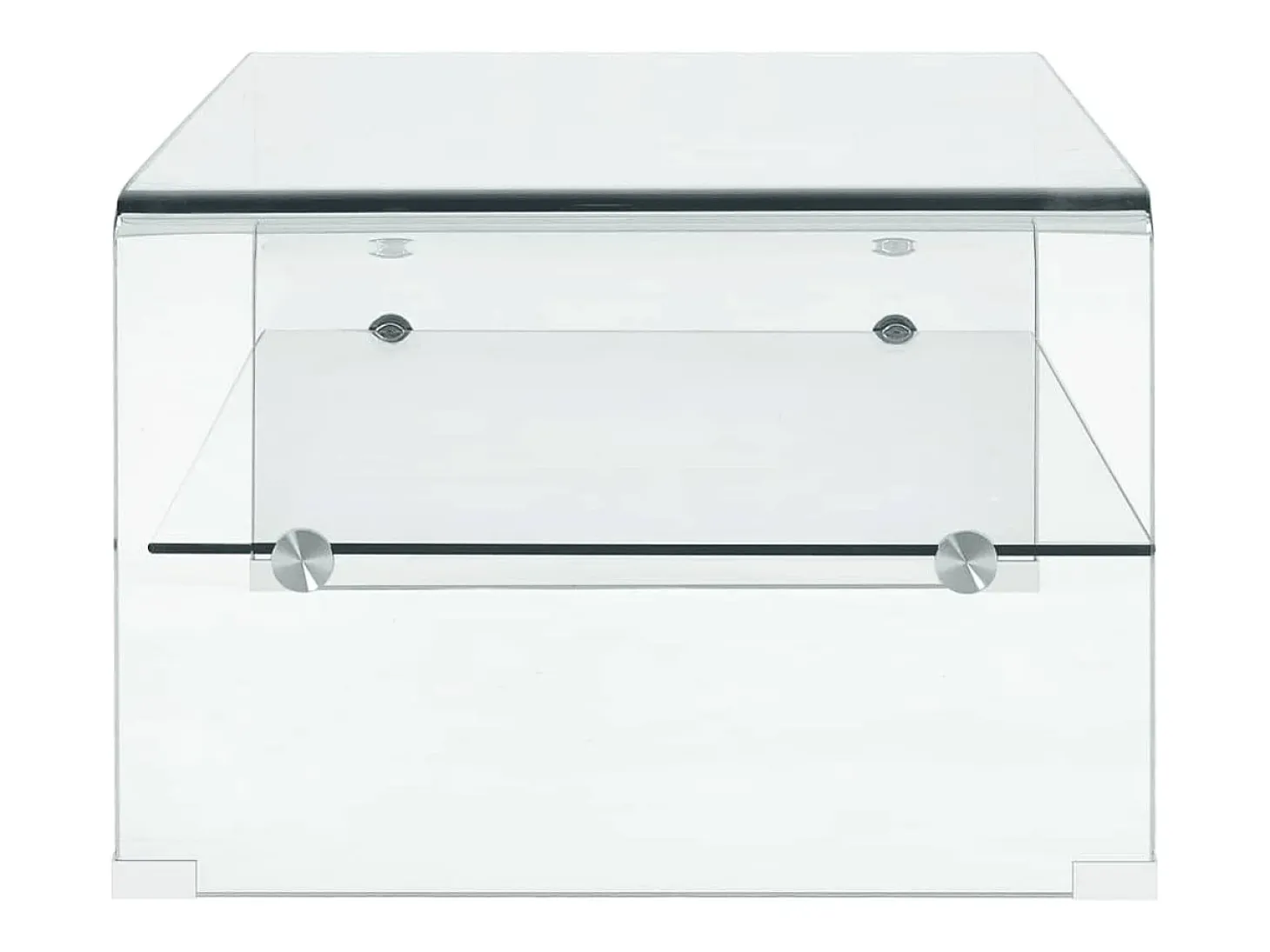 Mesa de centro de vidrio templado transparente 98x45x31 cm