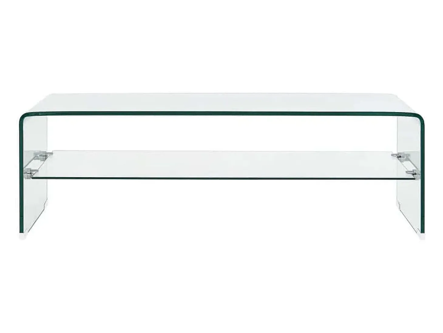 Mesa de centro de vidrio templado transparente 98x45x31 cm