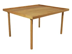Mesa de centro de 46x55x70 cm de madera maciza de acacia en color beige Fresa