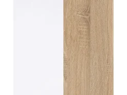 Mesa de centro elevable con almacenaje en blanco artick y roble canadian 100x45-56 cm Vita Blanco Artik (Blanco Mate) - Roble Canadian