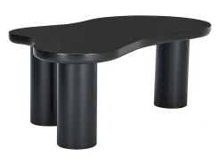Mesa de centro en MDF y PVC - tapa irregular en forma de nube - Negro