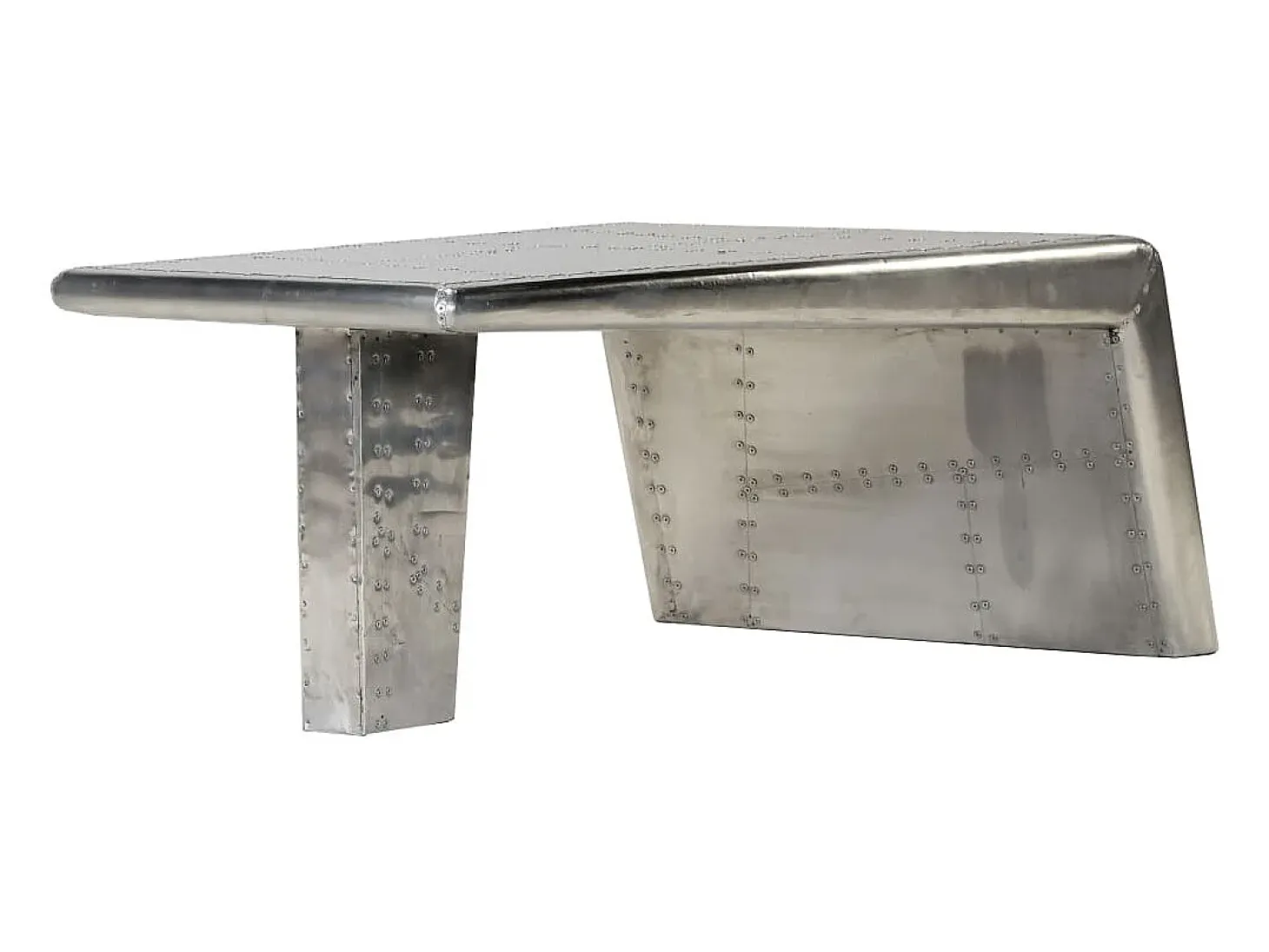 Mesa de centro estilo Aviator vintage aluminio