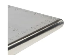 Mesa de centro estilo Aviator vintage aluminio