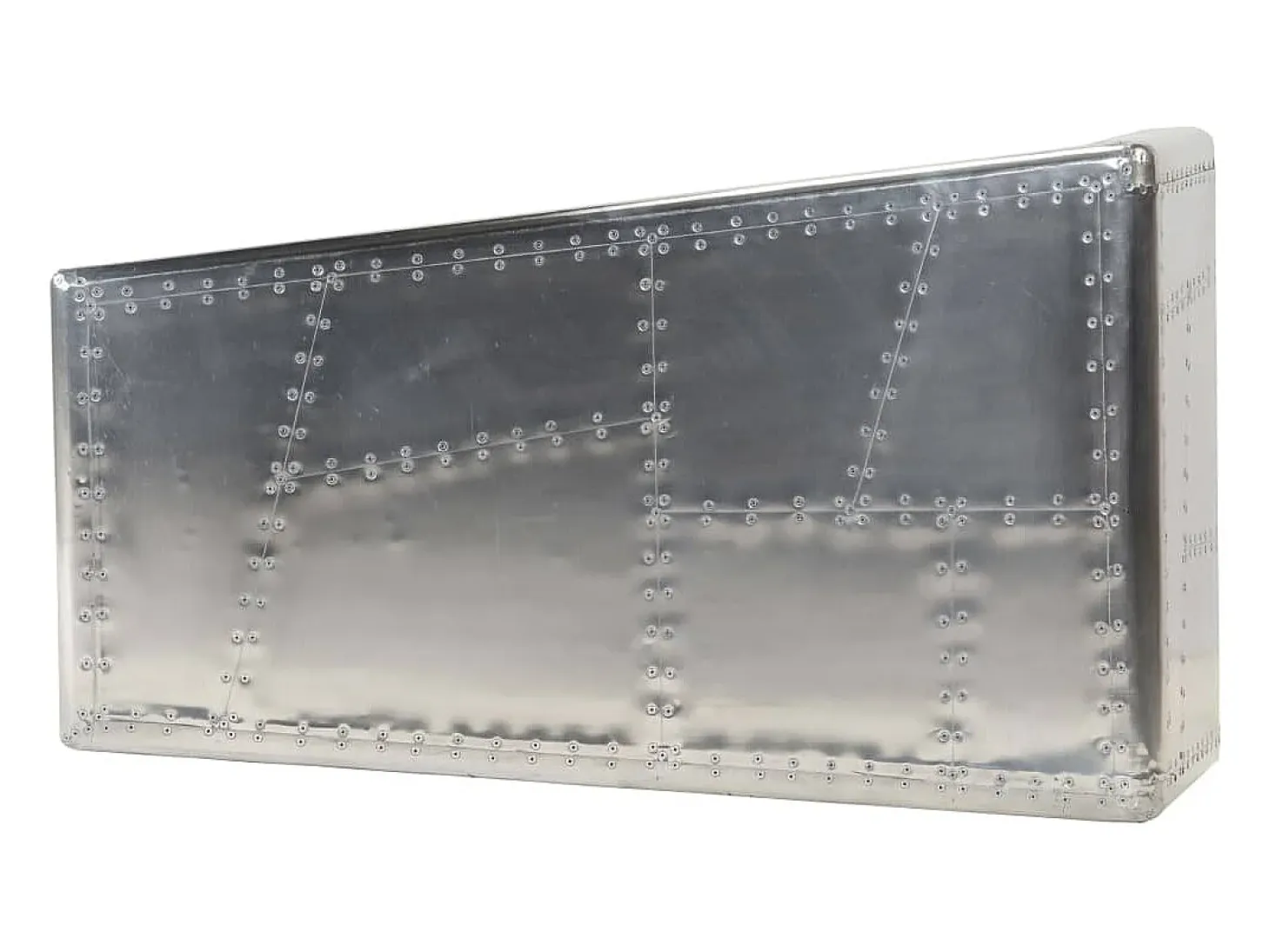 Mesa de centro estilo Aviator vintage aluminio