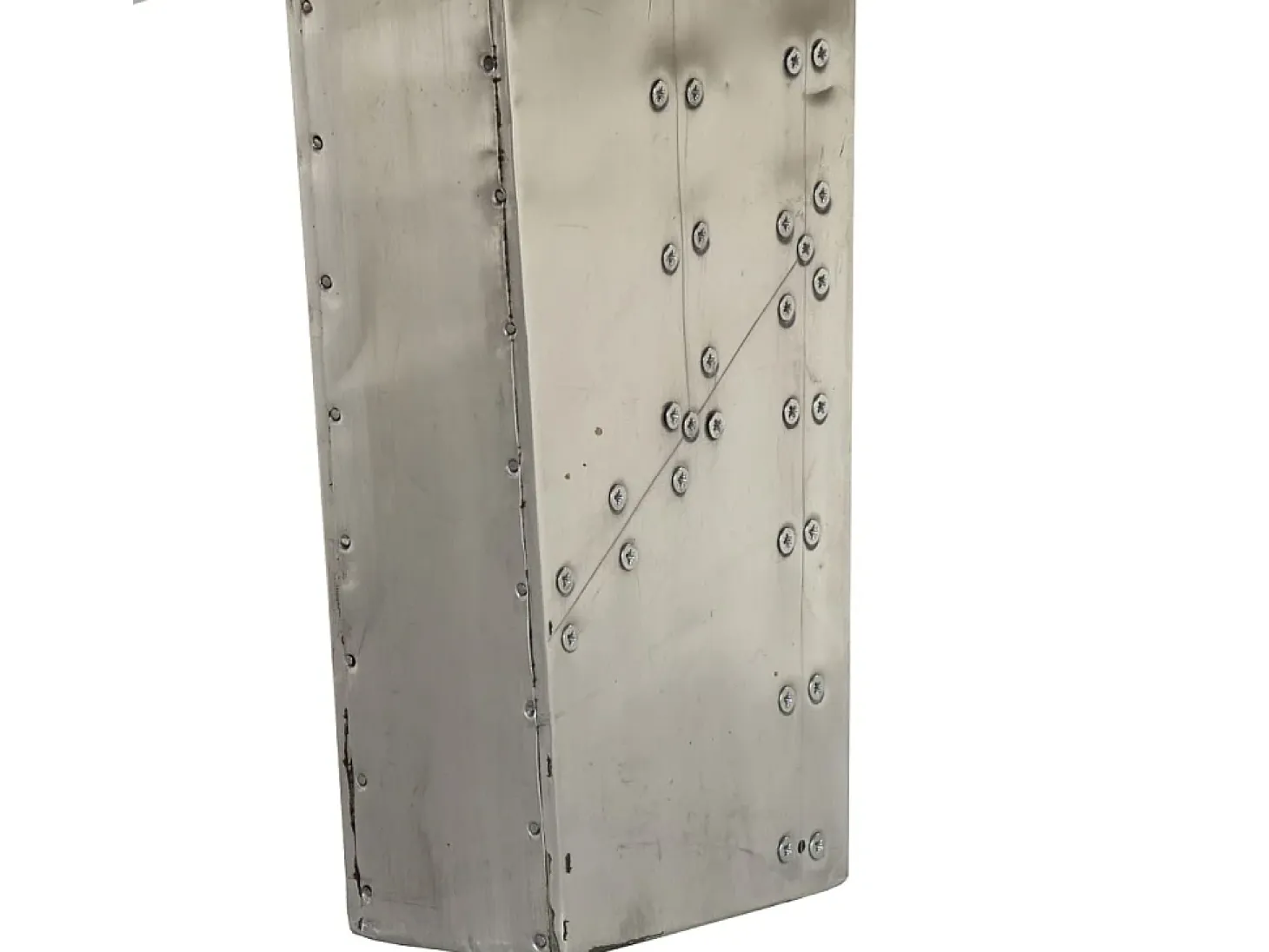 Mesa de centro estilo Aviator vintage aluminio