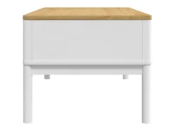 Mesa de centro FLORO madera maciza de pino blanco 99x55,5x45 cm