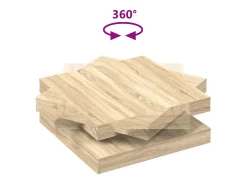 Mesa de centro giratoria 360 grados roble sonoma 90x90x34,5 cm