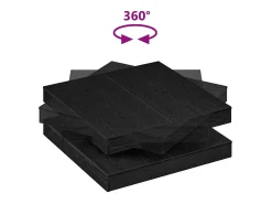 Mesa de centro giratoria 360 grados roble negro 90x90x34,5 cm