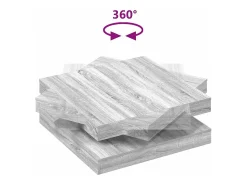 Mesa de centro giratoria 360 grados gris Sonoma 90x90x34,5 cm