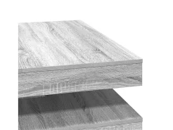 Mesa de centro giratoria 360 grados gris Sonoma 90x90x34,5 cm