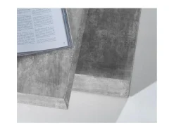 Mesa de centro giratoria cuadrada - Tablero de partículas - hormigón gris claro - Clásica - 78 x 78 x 35,4 cm