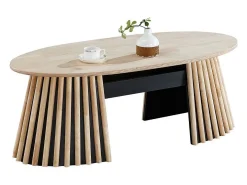 Mesa de centro Grove ovalada elevable nordish 45,5-60,5x120x60 cm Adec