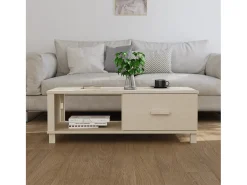 Mesa de centro HAMAR madera maciza pino marrón miel 100x55x35cm