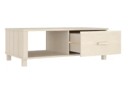 Mesa de centro HAMAR madera maciza pino marrón miel 100x55x35cm
