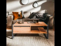 Mesa de centro industrial con cajón KOTOR